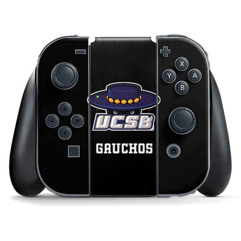 University of California-Santa Barbara UCSB Gauchos Black Nintendo Switch (2017-2021) Joy-Con Controller Skin