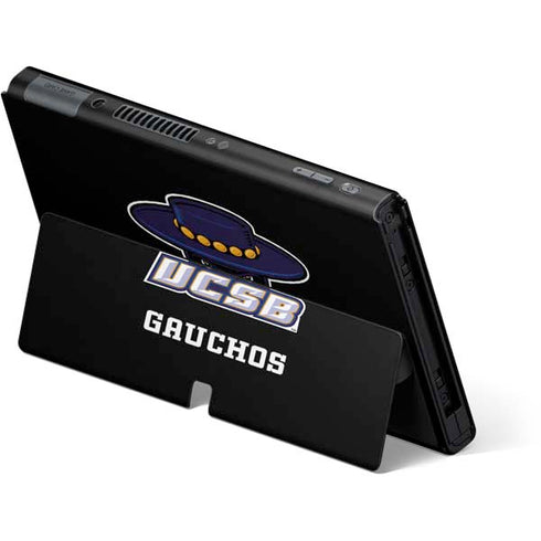 University of California-Santa Barbara UCSB Gauchos Black Nintendo Switch OLED (2021) Skin