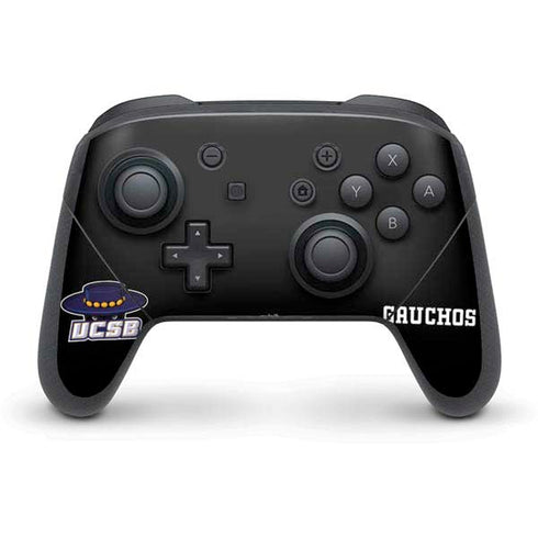 University of California-Santa Barbara UCSB Gauchos Black Nintendo Switch Pro Controller Skin