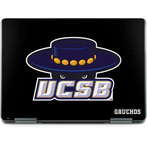 University of California-Santa Barbara UCSB Gauchos Black Notebook 9 Pro 13in (2017) Skin