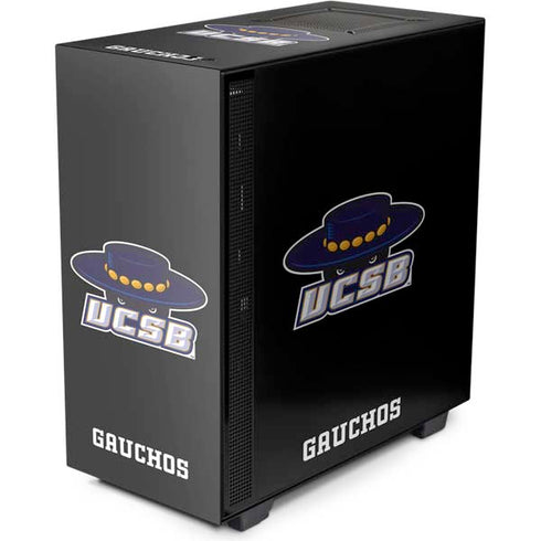 University of California-Santa Barbara UCSB Gauchos Black NZXT H510 Compact ATX Mid-Tower Case Skin