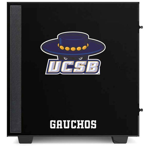 University of California-Santa Barbara UCSB Gauchos Black NZXT H510 Compact ATX Mid-Tower Case Skin