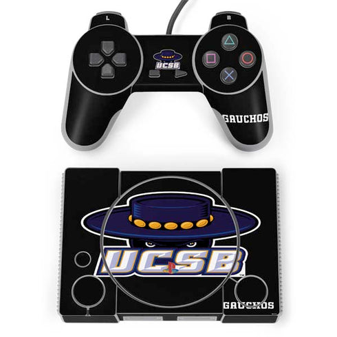 University of California-Santa Barbara UCSB Gauchos Black PlayStation Classic Bundle Skin