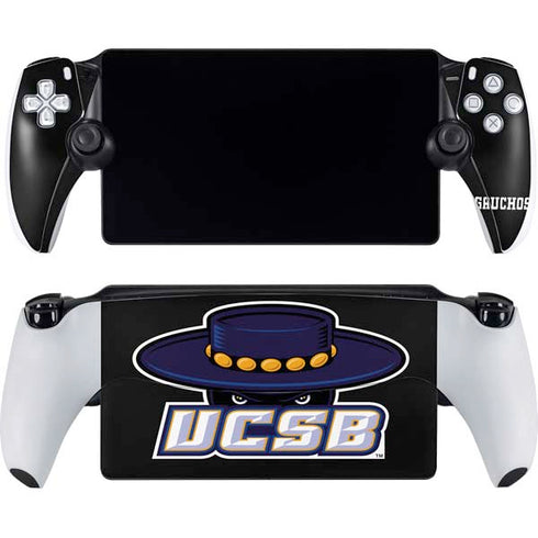 University of California-Santa Barbara UCSB Gauchos Black PlayStation Portal Remote Player Skin