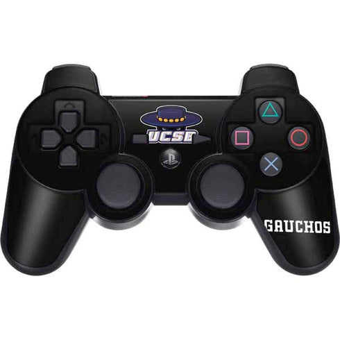 University of California-Santa Barbara UCSB Gauchos Black PS3 Dual Shock wireless controller Skin