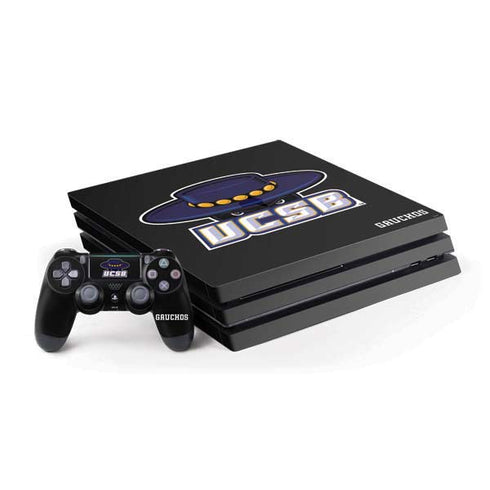 University of California-Santa Barbara UCSB Gauchos Black PS4 Pro Bundle Skin