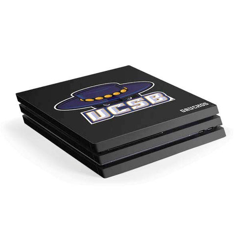 University of California-Santa Barbara UCSB Gauchos Black PS4 Pro Console Skin
