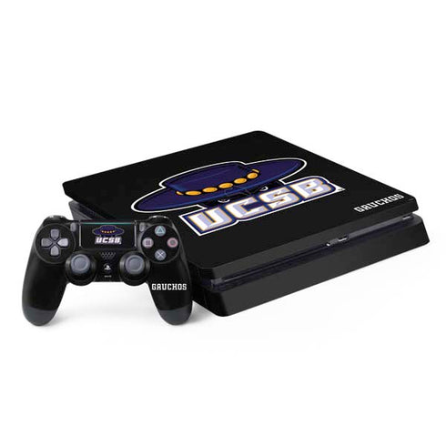 University of California-Santa Barbara UCSB Gauchos Black PS4 Slim Bundle Skin