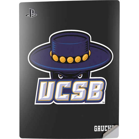 University of California-Santa Barbara UCSB Gauchos Black PS5 Digital Edition Console Skin