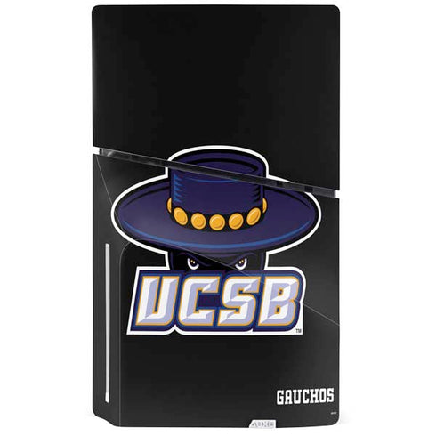 University of California-Santa Barbara UCSB Gauchos Black PS5 Slim Disk Bundle Skin