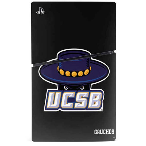 University of California-Santa Barbara UCSB Gauchos Black PS5 Slim Disk Console Skin