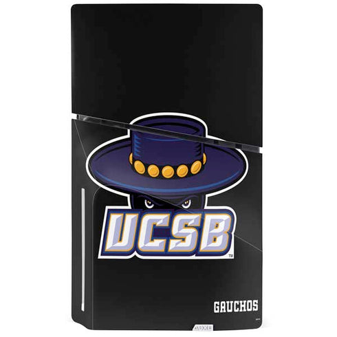 University of California-Santa Barbara UCSB Gauchos Black PS5 Slim Disk Console Skin