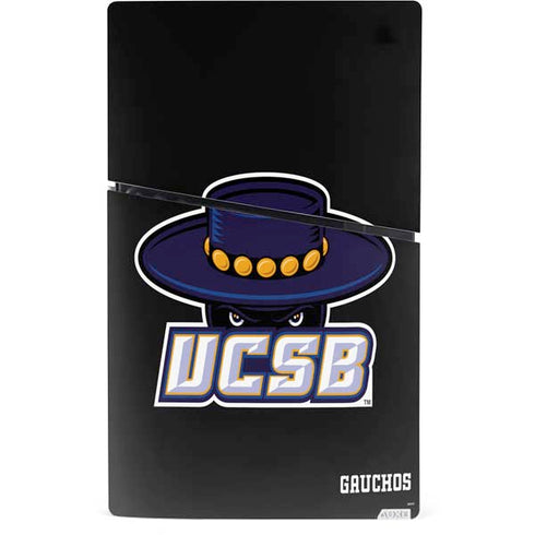 University of California-Santa Barbara UCSB Gauchos Black PS5 Slim Digital Edition Bundle Skin