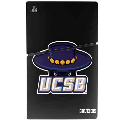 University of California-Santa Barbara UCSB Gauchos Black PS5 Slim Digital Edition Console Skin