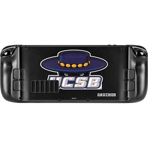 University of California-Santa Barbara UCSB Gauchos Black Steam Deck Handheld Gaming Computer Skin