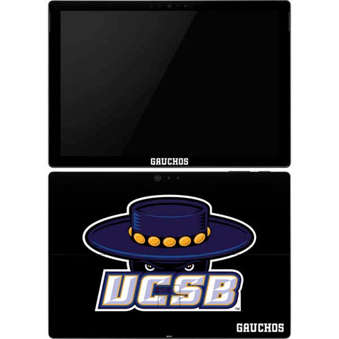 University of California-Santa Barbara UCSB Gauchos Black Surface Pro 6 Skin