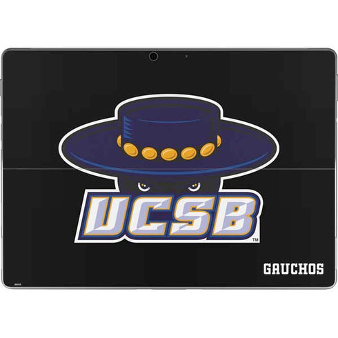 University of California-Santa Barbara UCSB Gauchos Black Surface Pro 8 Skin