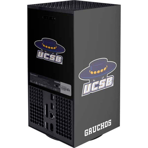 University of California-Santa Barbara UCSB Gauchos Black Xbox Series X Console Skin
