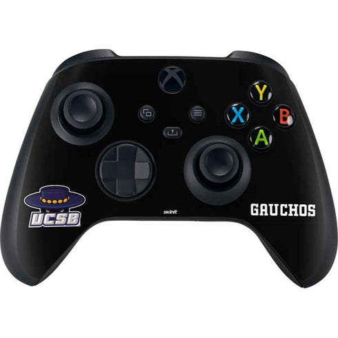 University of California-Santa Barbara UCSB Gauchos Black Xbox Series X Controller Skin