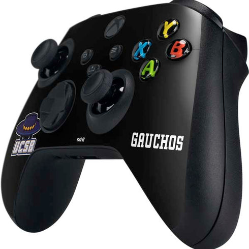 University of California-Santa Barbara UCSB Gauchos Black Xbox Series X Controller Skin
