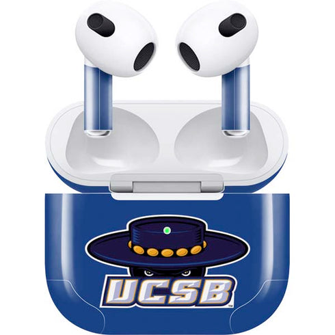 University of California-Santa Barbara UCSB Gauchos Blue Apple AirPods (3rd Gen 2021) Skin