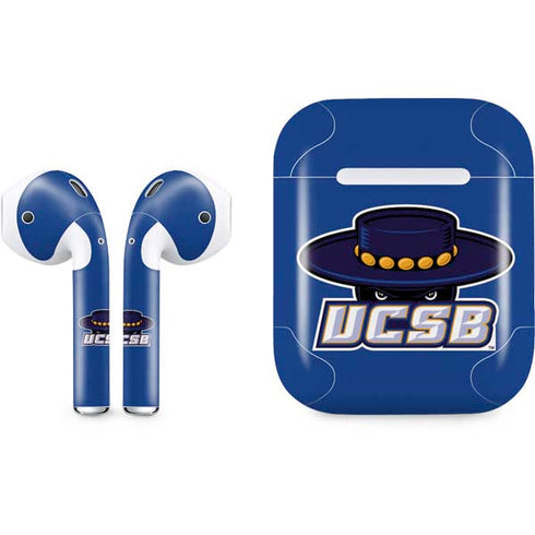 University of California-Santa Barbara UCSB Gauchos Blue Apple AirPods Skin