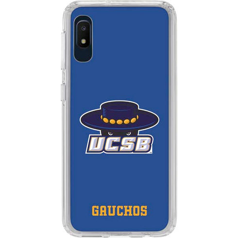 University of California-Santa Barbara UCSB Gauchos Blue Galaxy A10e Clear Case