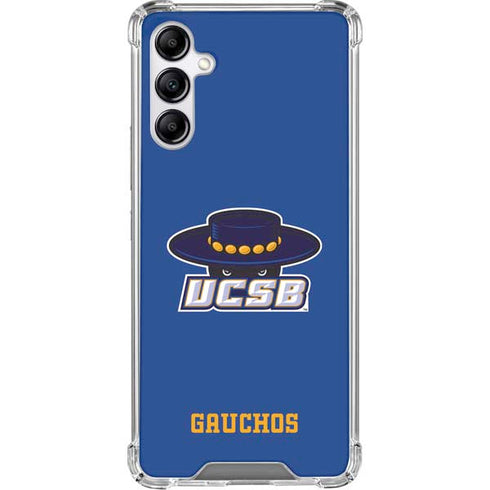 University of California-Santa Barbara UCSB Gauchos Blue Galaxy A15 5G Clear Case
