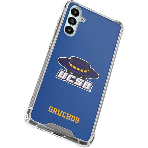 University of California-Santa Barbara UCSB Gauchos Blue Galaxy A15 5G Clear Case