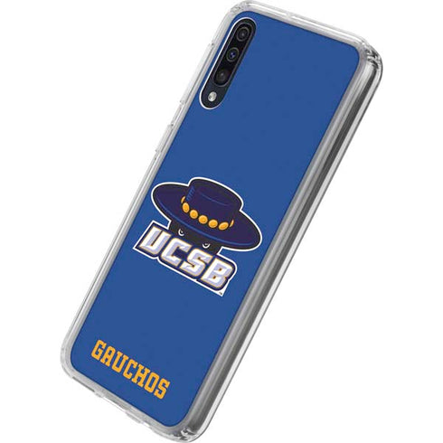 University of California-Santa Barbara UCSB Gauchos Blue Galaxy A50 Clear Case