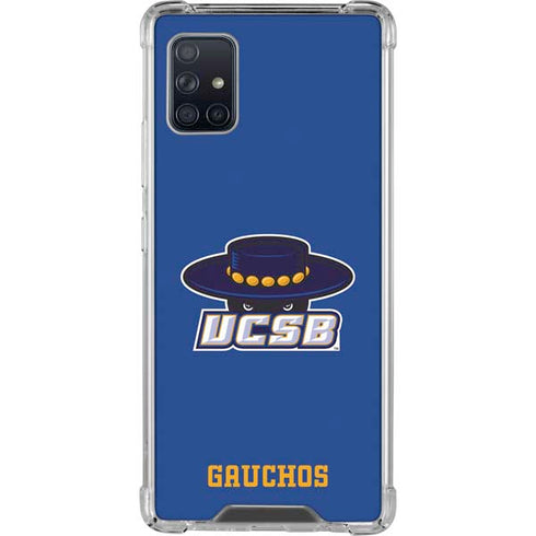 University of California-Santa Barbara UCSB Gauchos Blue Galaxy A51 5G Clear Case