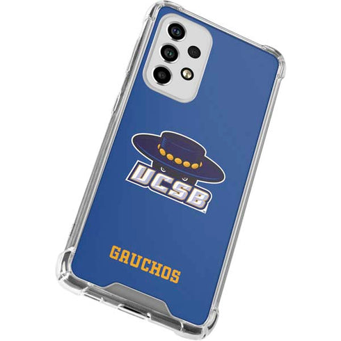 University of California-Santa Barbara UCSB Gauchos Blue Galaxy A53 5G Clear Case