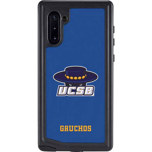 University of California-Santa Barbara UCSB Gauchos Blue Galaxy Note 10 Waterproof Case