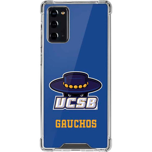 University of California-Santa Barbara UCSB Gauchos Blue Galaxy Note20 5G Clear Case
