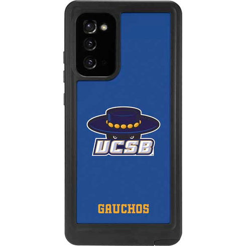 University of California-Santa Barbara UCSB Gauchos Blue Galaxy Note20 5G Waterproof Case