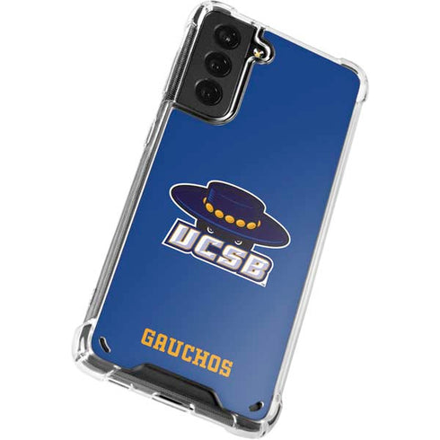 University of California-Santa Barbara UCSB Gauchos Blue Galaxy S21 5G Clear Case