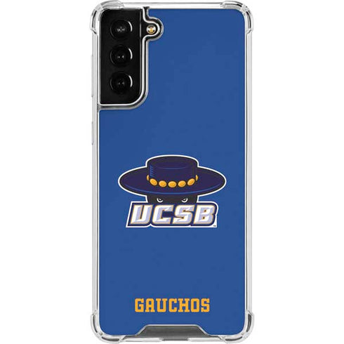 University of California-Santa Barbara UCSB Gauchos Blue Galaxy S21 FE Clear Case