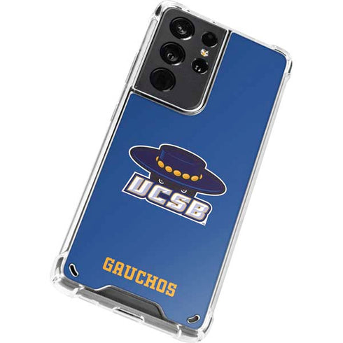 University of California-Santa Barbara UCSB Gauchos Blue Galaxy S21 Ultra 5G Clear Case
