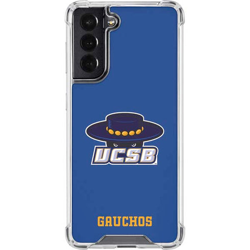University of California-Santa Barbara UCSB Gauchos Blue Galaxy S22 Clear Case