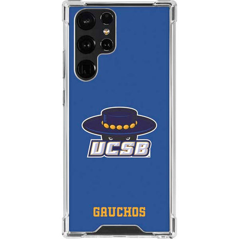 University of California-Santa Barbara UCSB Gauchos Blue Galaxy S22 Ultra Clear Case