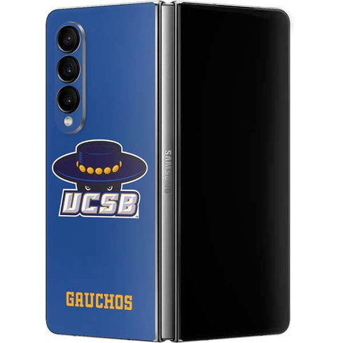 University of California-Santa Barbara UCSB Gauchos Blue Galaxy Z Fold4 5G Skin