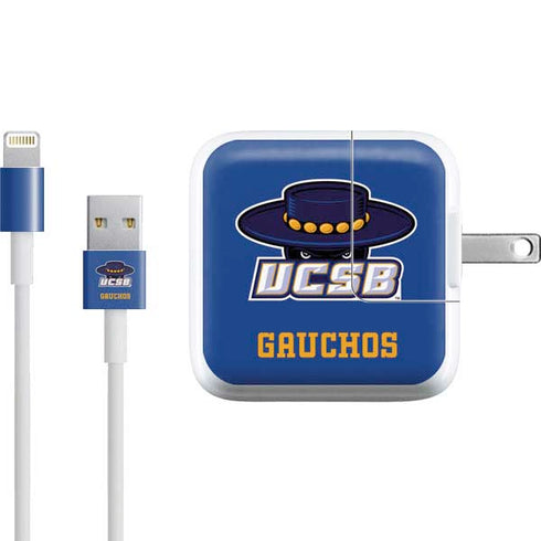University of California-Santa Barbara UCSB Gauchos Blue iPad Charger (10W USB) Skin