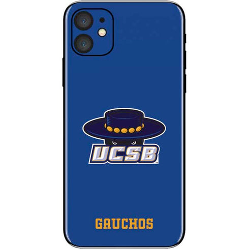 University of California-Santa Barbara UCSB Gauchos Blue iPhone 11 Skin