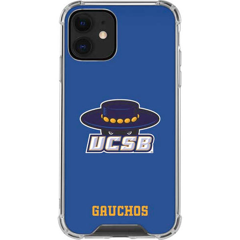 University of California-Santa Barbara UCSB Gauchos Blue iPhone 12 Clear Case