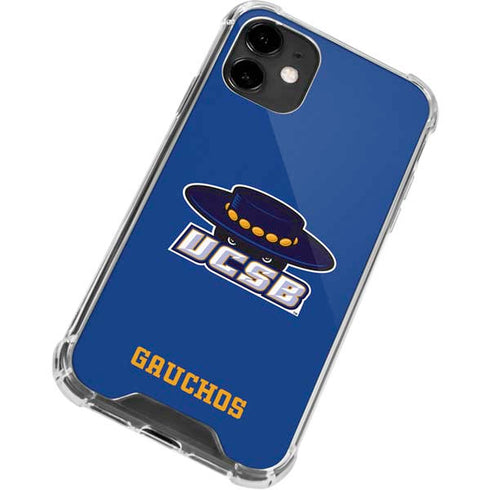 University of California-Santa Barbara UCSB Gauchos Blue iPhone 12 Clear Case