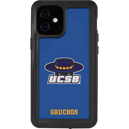 University of California-Santa Barbara UCSB Gauchos Blue iPhone 12 Mini Waterproof Case