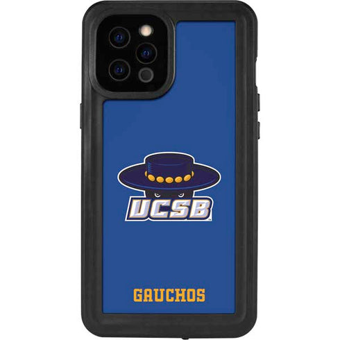 University of California-Santa Barbara UCSB Gauchos Blue iPhone 12 Pro Max Waterproof Case