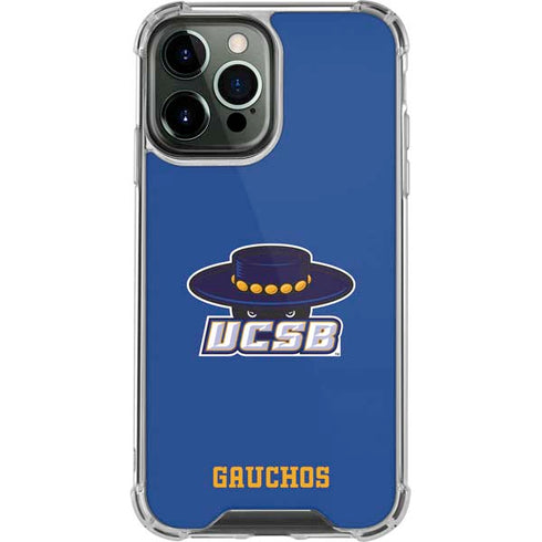 University of California-Santa Barbara UCSB Gauchos Blue iPhone 13 Pro Max Clear Case