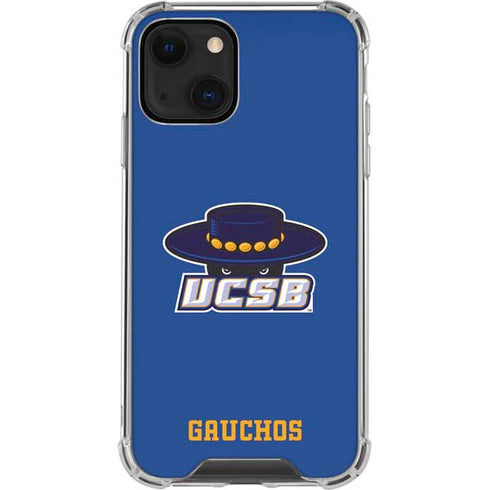 University of California-Santa Barbara UCSB Gauchos Blue iPhone 14 Clear Case