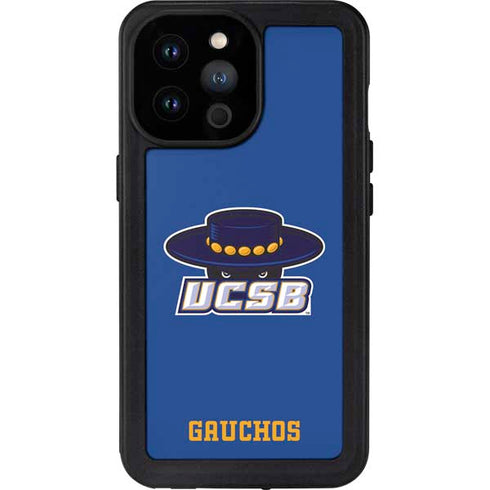 University of California-Santa Barbara UCSB Gauchos Blue iPhone 14 Pro Max Waterproof Case